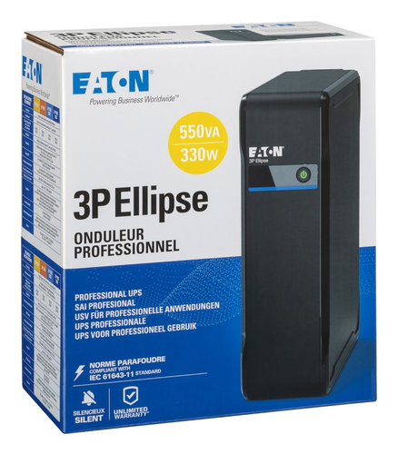 Standby UPS Eaton Ellipse 3P550D - 550 VA/330 W - Montabile su rack/parete - 230 V ca Ingresso - 220 V ca, 230 V ca, 240 V