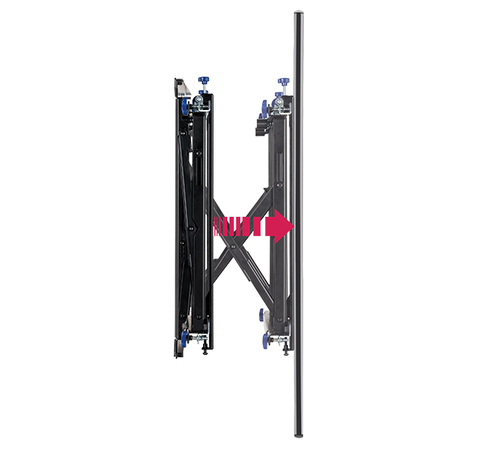 SLIMLINE SOFT-OPEN FULL SERVICE VIDEOWALL MOUNT WITH MICRO-ADJUS