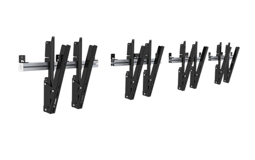SMS PW020001 Wall Mount for Flat Panel Display - Black, Aluminium - 100 kg Load Capacity - VESA Mount Compatible