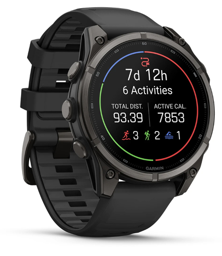 Garmin fēnix 9. Display diagonal: 3.56 cm (1.4"), Display technology: AMOLED, Display resolution: 454 x 454 pixels, Touchs