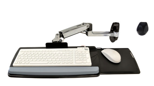 Ergotron LX Wall Mount Keyboard Arm. Product colour: Silver