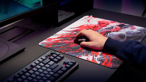 CHERRY XTRFY GP6 Groß Gaming-Mauspad - 400 mm x 460 mm x 4 mm Abmessung - Schwarz - Naturkautschuk - Maus