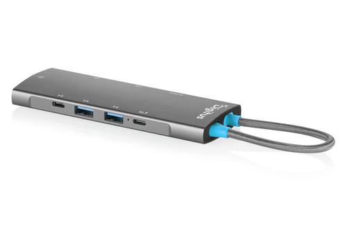 Digitus USB-C Docking Station, 8-Port. Basisgerät Typ: Tablet/Smartphone/Laptop, Markenkompatibilität: Universal. Docking-