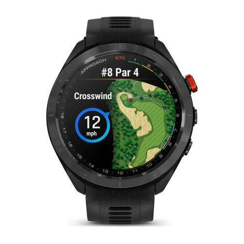Garmin Approach S70 - 47 mm. Display diagonal: 3.56 cm (1.4"), Display technology: AMOLED, Display resolution: 454 x 454 p