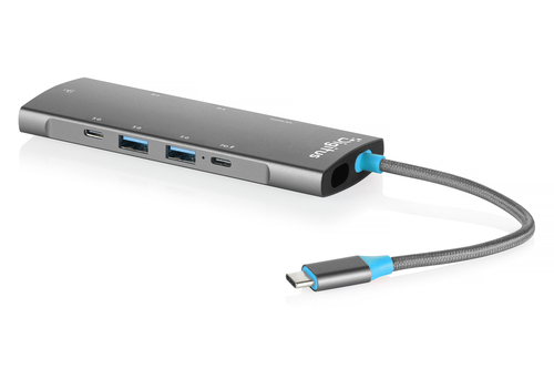 Digitus USB-C Docking Station, 8-Port. Basisgerät Typ: Tablet/Smartphone/Laptop, Markenkompatibilität: Universal. Docking-