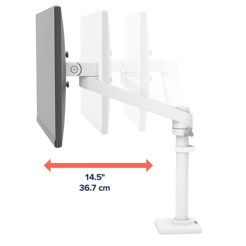 Ergotron Montagearm für Monitor, LCD-Display - Weiß - 1 Unterstützte(r) Display(s)Bildschirmgröße: 86,4 cm (34 Zoll) - max