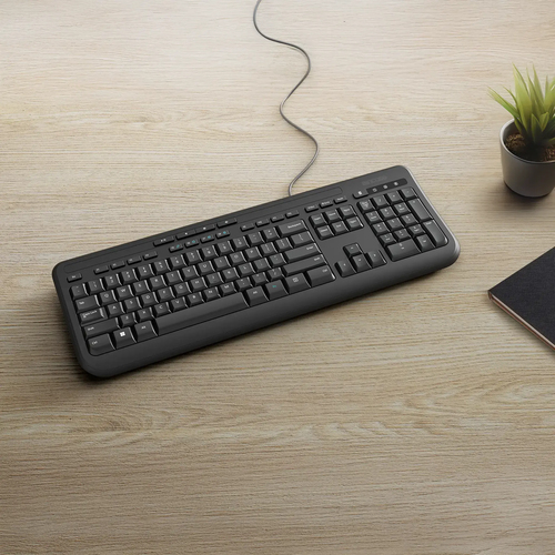 WIRED KEYBOARD 600 EN-UK LAYOUT QWERTY BLACK UK LAYOUT