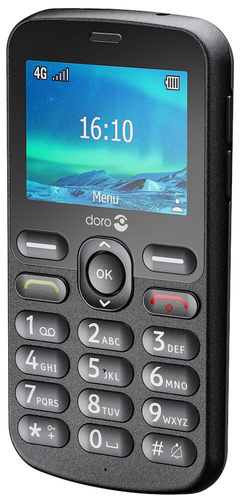 Doro 1880 17 MB Feature Phone - QVGA 320 x 240 - 4G - Schwarz - Bar - Entsperrt kein SIM-Lock - 1000 mAh Akku - VoLTE unte