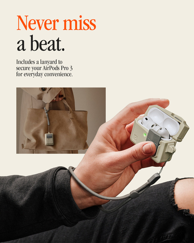 Spigen Classic LS AirPods Pro 3 Case Stone. Product type: Case, Material: Polycarbonate (PC), Product colour: Stone colour