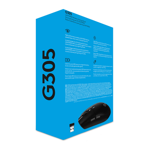 LOGITECH MOUSE G305 GAMING WRLS BLACK