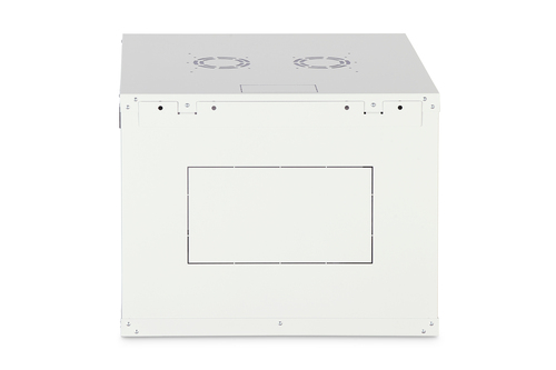 Digitus Dynamic-N 9U Wall Mountable Enclosed Cabinet Rack Cabinet for Networking, Server - Light Grey - Glass, Steel, Shee