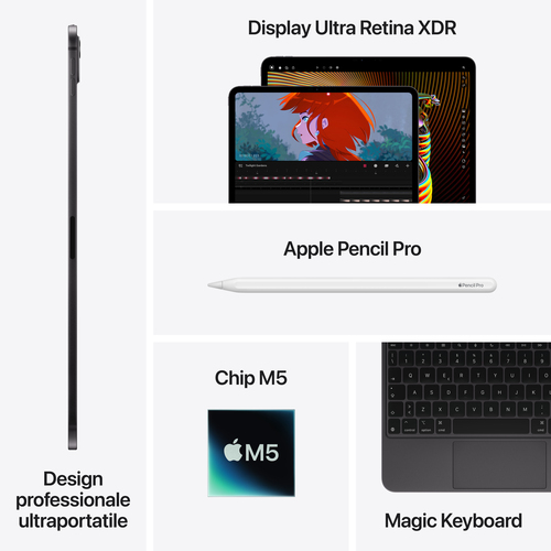 Tablet Apple iPad Pro (8th Generation) - 27,9 cm (11") - 12 GB - 512 GB Memoria - iPadOS 26 - Argento - M5 Nona-core (9 co