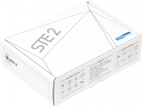 HW group STE2 R2. Produkttyp: Temperatursensor, Measuring functions: Umgebungstemperatur. Energiequelle: PoE, Gleichstrom,