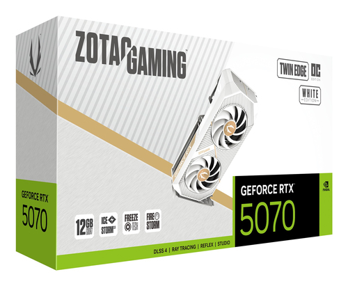 Zotac GAMING GeForce RTX 5070 Twin Edge OC. Graphics processor family: NVIDIA, Graphics processor: GeForce RTX 5070. Discr