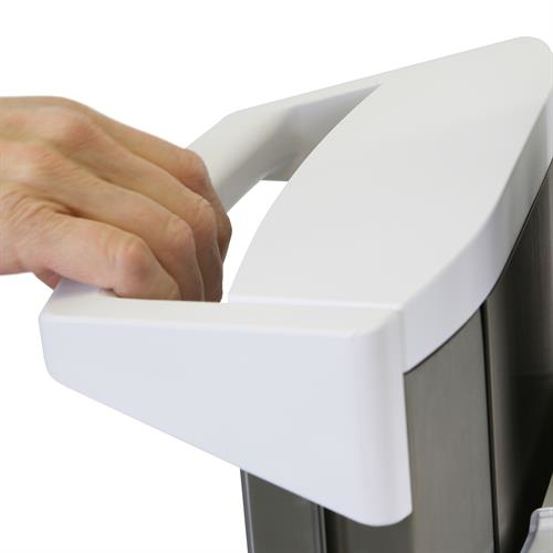Ergotron CareFit Pro. Cor do produto: Cinzento, Branco, Tipo: Carrinho multimédia, Peso máximo (capacidade): 17 kg. Voltag