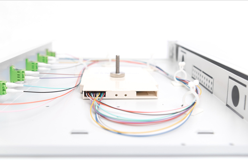 Digitus Fiber optic splice box, 1U, equipped, 6x LC-APC DX, OS2. Type: Cable management panel, Housing material: Polymer, 