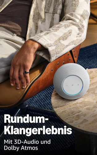 Amazon Echo Studio. Virtueller Assistent: Amazon Alexa, Form: Sphärisch, Produktfarbe: Weiß. Eingebaute Audio-Decoder: Dol