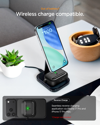 Spigen Rugged Armor AirPods Pro 3 Case Matte Black. Product type: Case, Material: Thermoplastic polyurethane (TPU), Produc