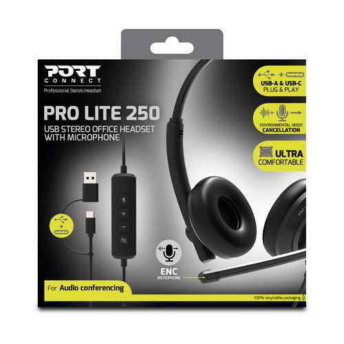 Port Designs PORT Connect 912005. Product type: Headset. Connectivity technology: Wired. Recommended usage: Calls/Music. H
