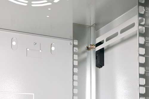 Digitus Dynamic-N 9U Wall Mountable Enclosed Cabinet Rack Cabinet for Networking, Server - Light Grey - Steel, Glass, Shee