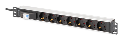 Digitus DN-95439. Rack-Kapazität: 1U, Montage: Horizontal/Vertikal, Gehäusematerial: ABS Synthetik, Aluminium. Anzahl der 