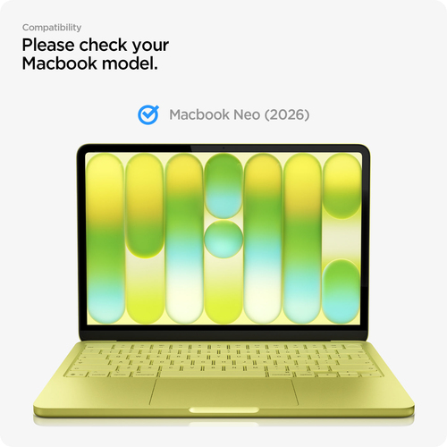 Spigen GLAS.tR SLIM MacBook Neo 13-inch Screen Protector. Product type: Laptop screen protector, Product colour: Transpare