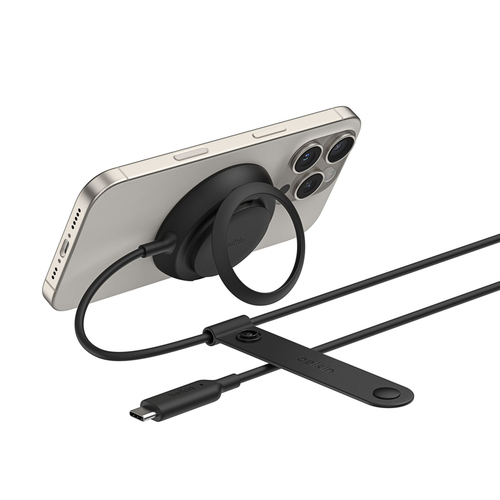 Belkin UltraCharge Induktionsladegerät - Schwarz - für iPhone, Qi2-fähiges Gerät, AirPod, Smartphone, Ohrhörer - Eingangss