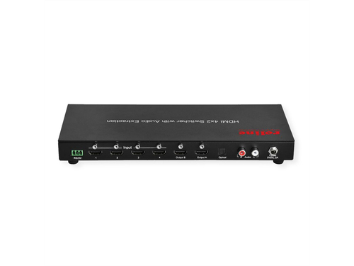 Roline Audio/Video-Schalter - Kabel - 3840 x 2160 - 4K, 4K UHD - 2160p - Blu-ray Player, Satellitenempfänger, Spielkonsole