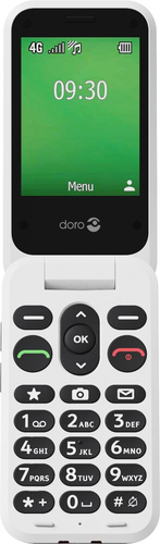 Doro Leva E30 Feature Phone - Flexibler faltbarer Bildschirm - 4G - Weiß, Rot - Flip - kein SIM-Lock