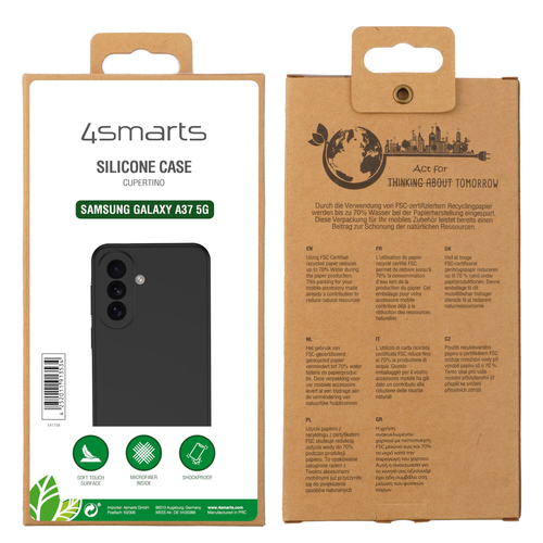 4smarts Cupertino Hülle für Samsung Galaxy A37 5G Smartphone - Schwarz - Retail - Schmutzabweisend, Staubfest, Kratzfest, 