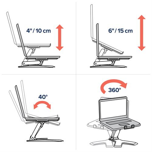 Ergotron Neo-Flex Height Adjustable Notebook Stand - 6.35 kg Load Capacity - Black - For Notebook, Projector - Lift Mechan
