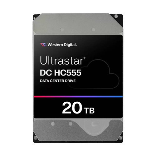 Western Digital Ultrastar DC HC555. Capacidade do Disco Rígido: 20 TB, Velocidade do disco rígido: 7200 RPM, Tamanho do bu