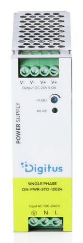Digitus DN-PWR-STD-12024 Stromversorgung - 120 W - Auf DIN-Schiene montierbar - 120 V AC, 230 V AC Eingang - 24 V DC Ausga