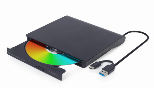 Gembird DVD-USB-03. Colore del prodotto: Nero, Meccanismo caricamento: Frontale, Montaggio: Orizzontale. Tipo drive ottico