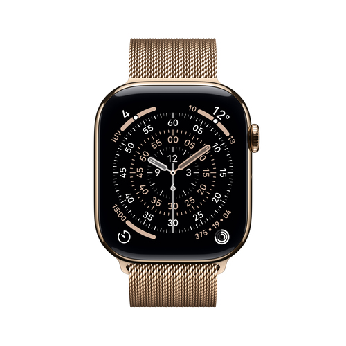 Apple Watch Series 11 Smartwatch - 46 mm Case Height - 39 mm Case Width - Golden Tasche, Farbe - Golden Band Color - Titan