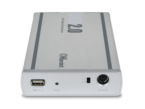 Hamlet Box Esterno 3,5" Controller SATA Interfaccia USB 2 .0  Chassis in alluminio, Alimentatore incluso, Plug&Play, Compa