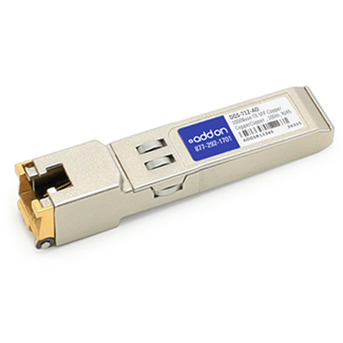 AddOn SFP (mini-GBIC) - 1 x RJ-45 10/100/1000Base-TX LAN - 1 - TAA Compliant - For Data Networking - Gigabit Ethernet - 10