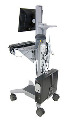 Ergotron Power Strip Mounting Kit for Carts. Maximum weight capacity: 2.3 kg, Product colour: Grey