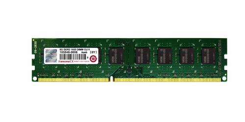 Modulo Memoria Transcend TS1GLK72V6H - 8 GB - DDR3-1600/PC3-12800 DDR3 SDRAM - 1600 MHz - CL11 - ECC - Unbuffered - 240-pi